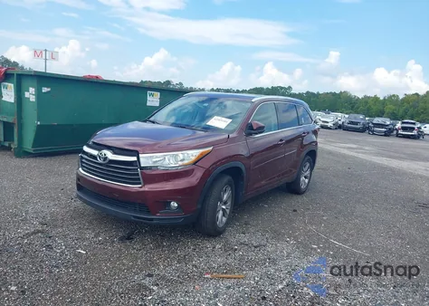 2015 Toyota Highlander Xle V6 из США, поврежденный, VIN 5TDKKRFH7FS064529